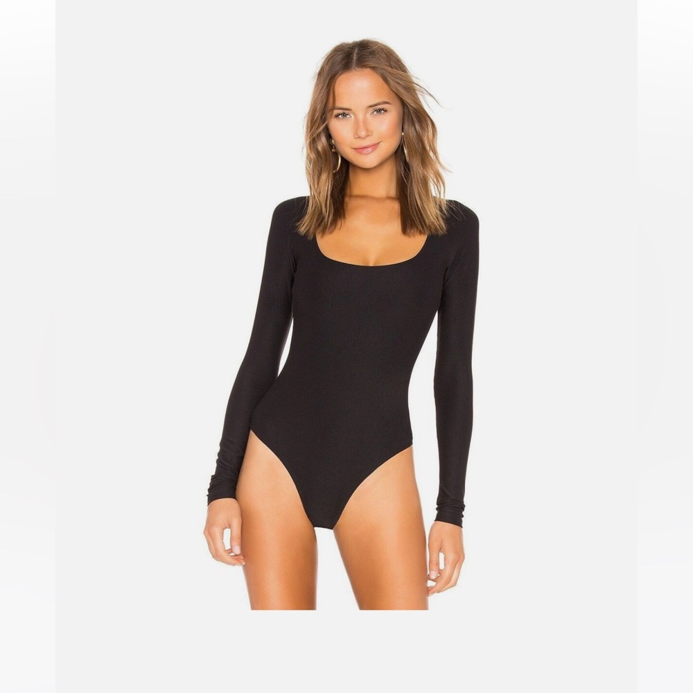 ALIX NYC Sullivan Bodysuit in Black Medium Womens Long Sleeve Top